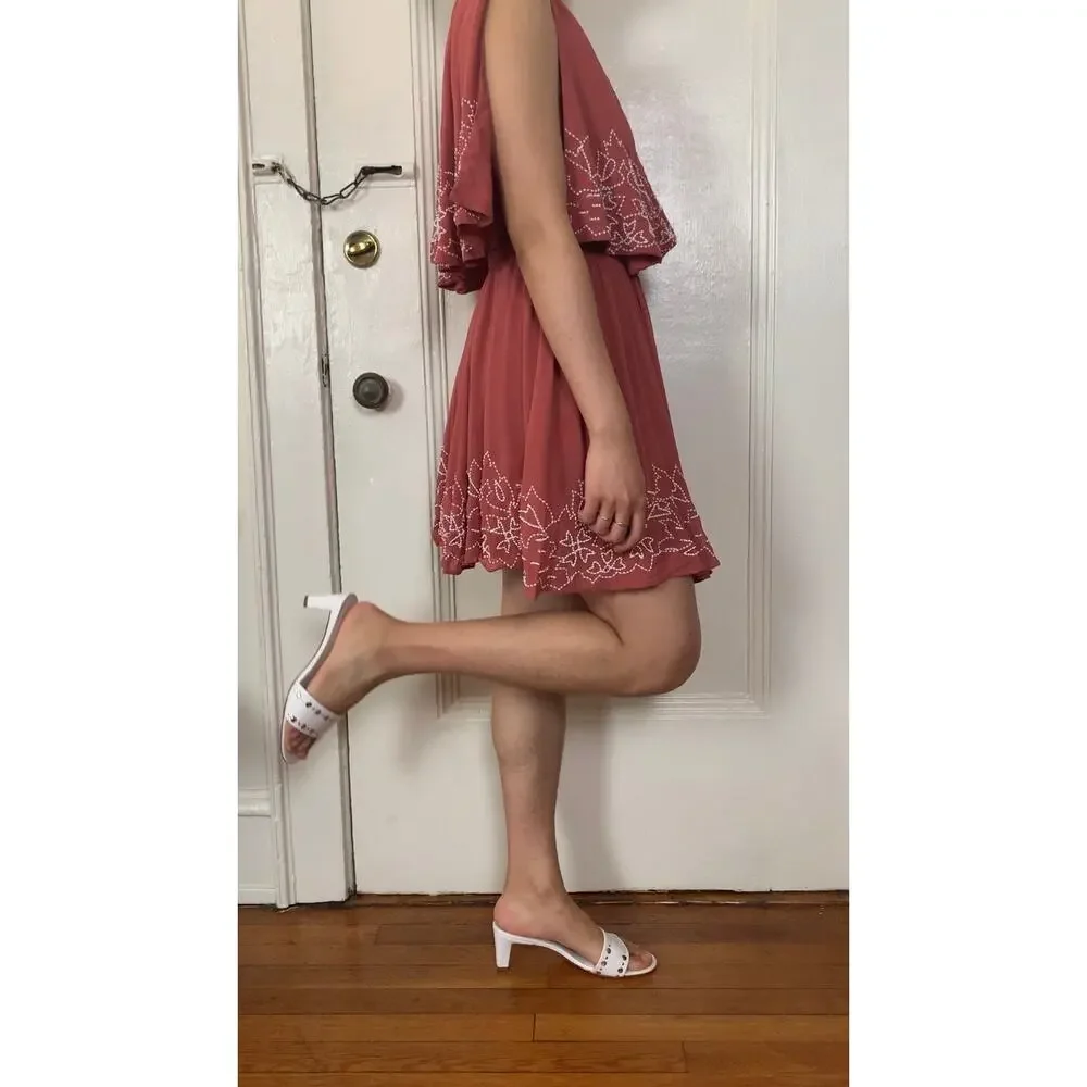 Free people floral pattern beaded wrap dress - Picture 5 of 6